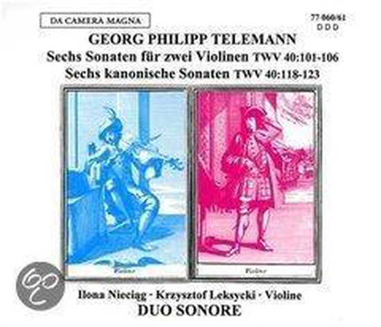 Sonatas For Two Violins Op2 Op5 Gp Telemann Cd Album Muziek 