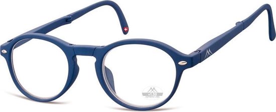 Montana Opvouwbare Leesbril Matblauw Sterkte +1,00 (box66b)