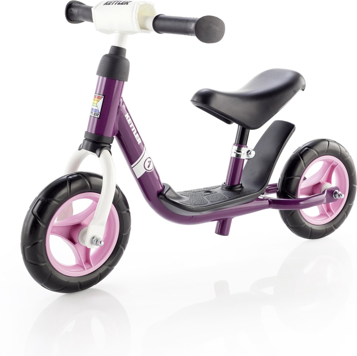 Kettler Run 8" Girl - Loopfiets - Voetenplank - Ergonomisch zadel - Bordeaux