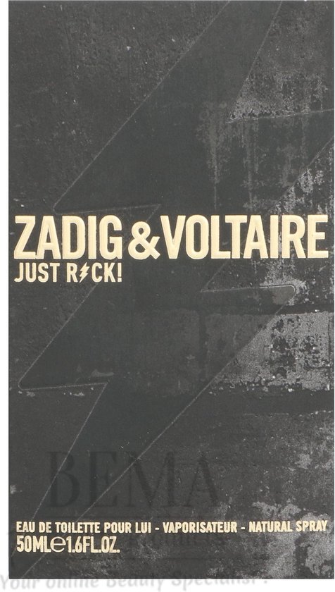 Zadig & Voltaire Just Rock! for Him - Eau de Toilette met tonkaboon - 50ml