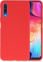 Hoesje Geschikt voor de Samsung Galaxy A50 - Backcover Color Telefoonhoesje - Rood