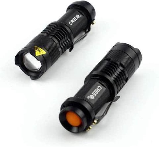 CREE Mini LED Zaklamp - 700 Lumen - Zwart