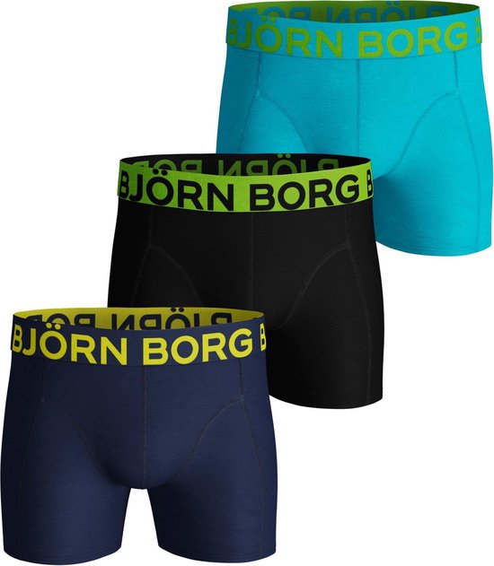 Negen Beweegt niet Pakistaans Bjorn Borg Neon solid sammy heren boxershorts - 3pack - blauw - maat S |  bol.com