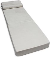 Opvouwbaar matras  Wasbare hoes  70cm x 200cm x 15cm  Crème