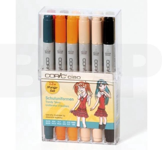 COPIC Ciao Marker Set Primary with 6 Colours, All-Around