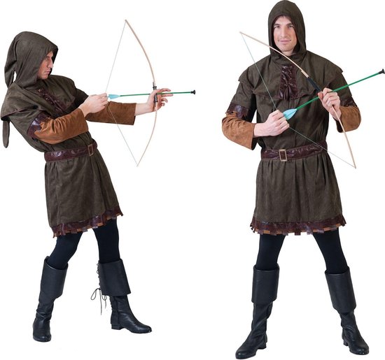 Funny Fashion - Robin Hood Kostuum - Robin Hood De Armenhelper Kostuum Man  - groen -... | bol.com