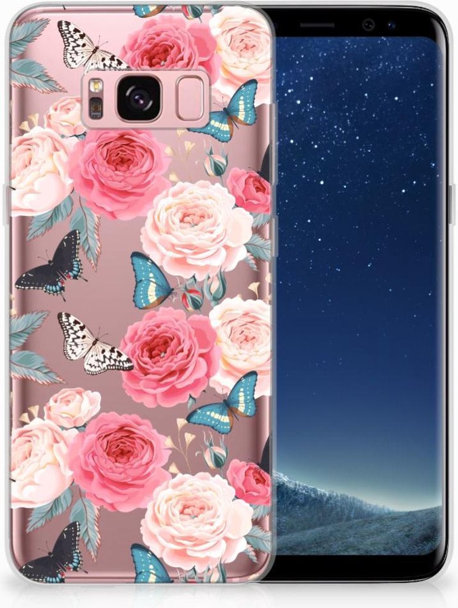 Samsung Galaxy S8 TPU Case Butterfly Roses