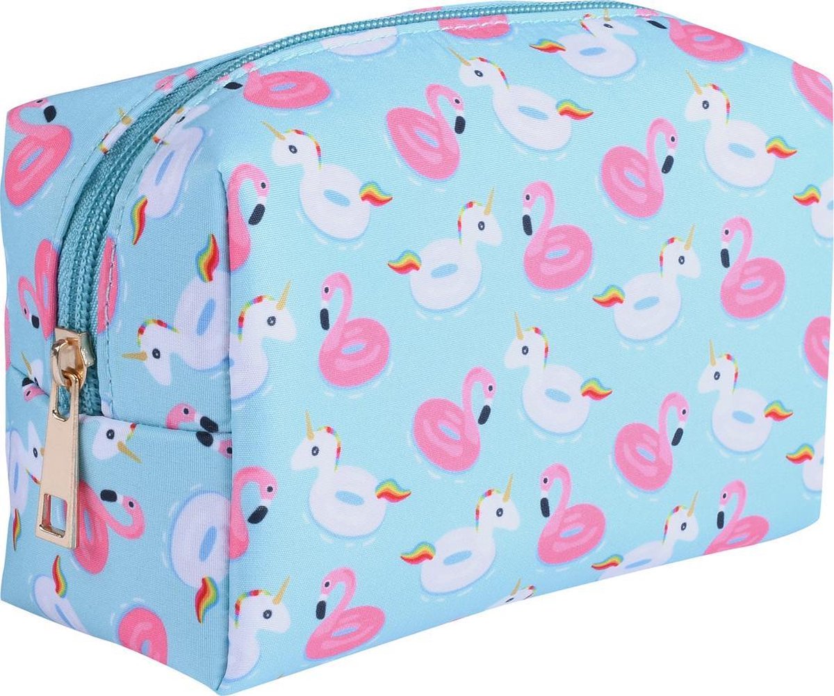Dresz Make up Tasje - Make-up tas met Inflatables Flamingo Print -  Reis Make up Tas 17 x 7 x 9,5 cm