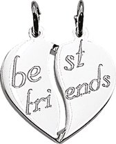 The Jewelry Collection Breekhartje Best friends - Zilver