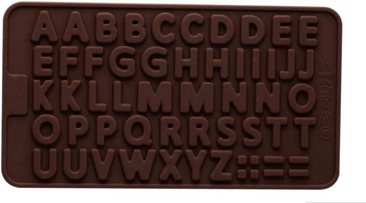 Chocoladevorm mal alfabet letters siliconen vorm voor ijsblokjes chocolade fondant - LeuksteWinkeltje