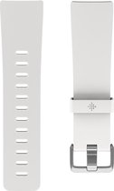 Fitbit Versa (Lite) siliconen bandje - Klassiek wit - Large