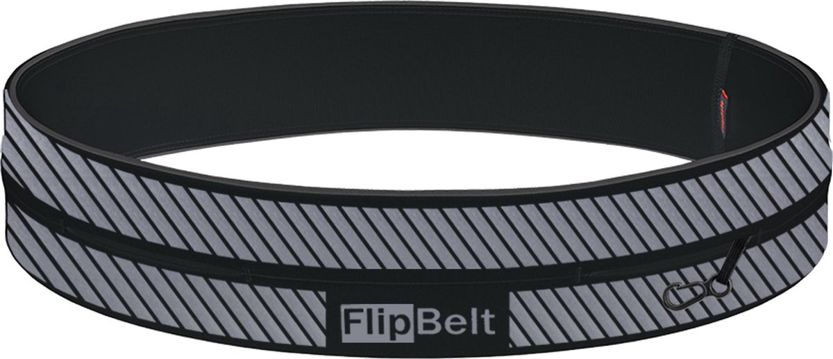 Flipbelt Reflective - Running belt - Zwart - Maat XS