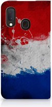 Geschikt voor Samsung Galaxy A20e Standcase Nederlandse Vlag