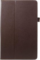 Shop4 - Samsung Galaxy Tab A 10.5 Hoes - Book Cover Lychee Donker Bruin