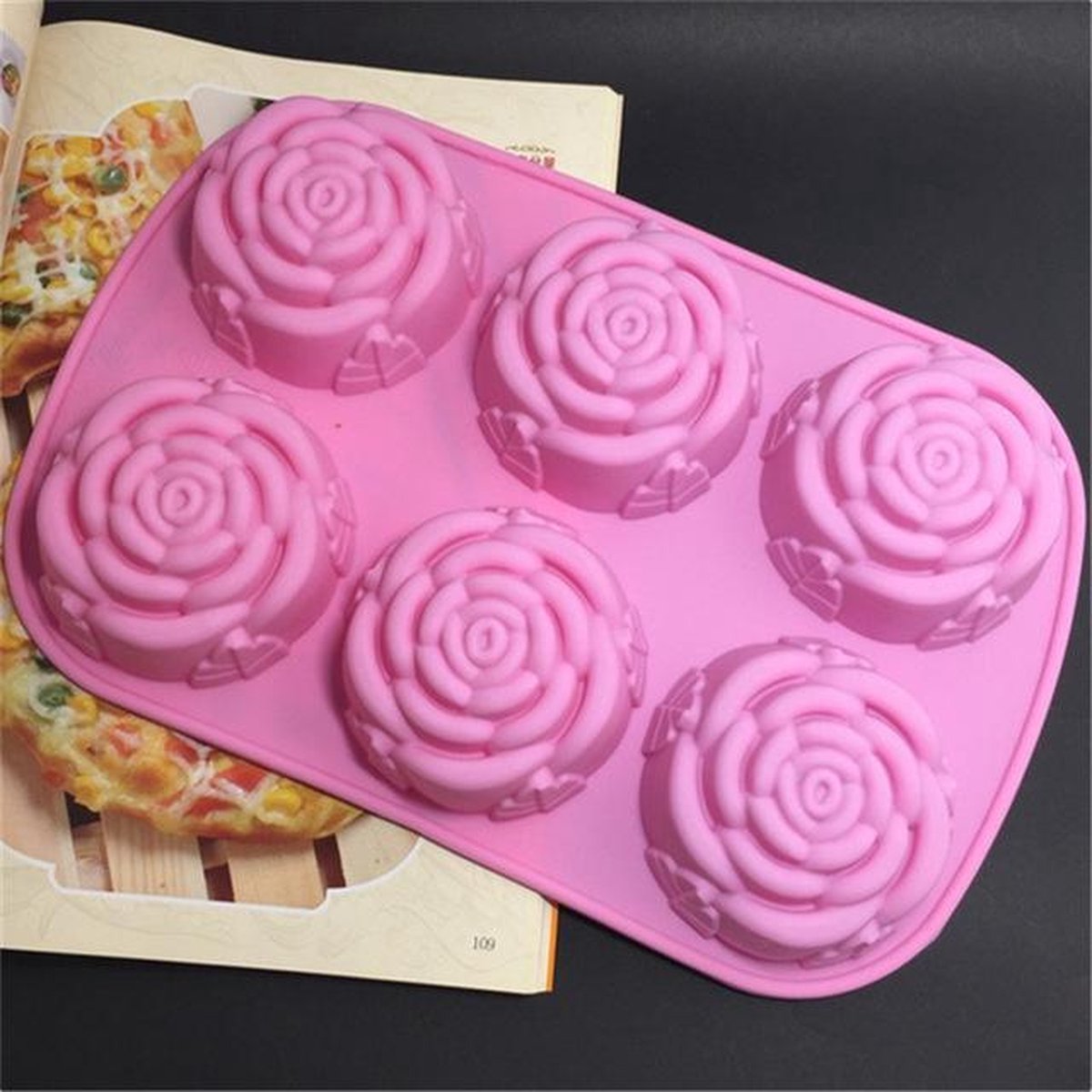 Siliconen mal 3D honingraat holle cake fondant vorm mat kant gebak bijennestvorm decoratieve kant vorm voor chocolade, snoep, taartdecoratie, 5 gaten Siliconen mal 3D honingraat holle cake fondant vorm mat kant gebak bijennestvorm decoratieve kant vorm voor chocolade, snoep, taartdecoratie, 5 gaten
