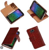 "Bestcases ""Slang"" Rood Samsung Galaxy Core Plus Bookcase Cover Hoesje"