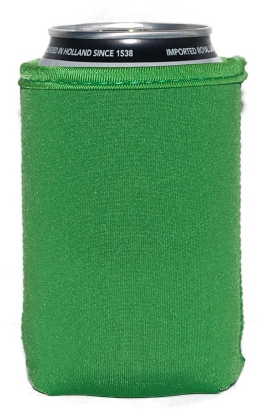 6 st. bier - frisdrank blik koelhoud hoesje in groen - bierblik hoesjes - Festival - Vakantie - Strand - Carnaval van Merkloos — afbeelding 2
