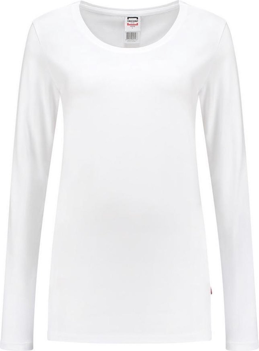 Tricorp T-shirt Lange Mouw Dames 101010 Wit - Maat S