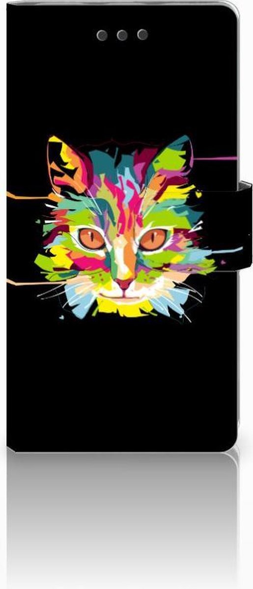 Huawei Ascend P8 Lite Leuk Hoesje Cat Color