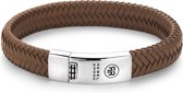 Rebel&Rose armband - Braided Oval - Handsome In Khaki L (21CM)