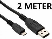 Micro USB kabel- metaal GEEL