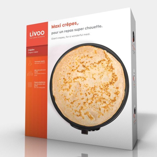 Crêpière LIVOO DOP196 30cm 1000W - Noir - Electroménager