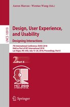 Lecture Notes in Computer Science 10919 - Design, User Experience, and Usability: Designing Interactions
