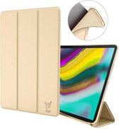 Hoes geschikt voor Samsung Galaxy Tab S5e - Trifold Book Case Leer Tablet Hoesje Goud