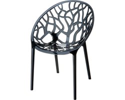 Siesta Crystal stapelbare stoel - Black transparant