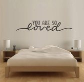 Muursticker - You Are So Loved - 24x125 - Zwart