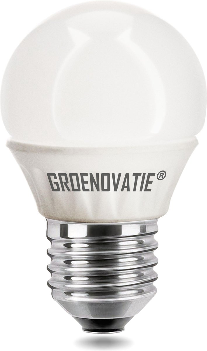 Groenovatie LED Kogellamp E27 Fitting - 4W - 75x44 mm - Warm Wit - Dimbaar