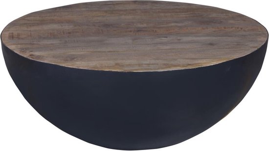 Salontafel Java Bowl Black 90cm - Bijzettafel |