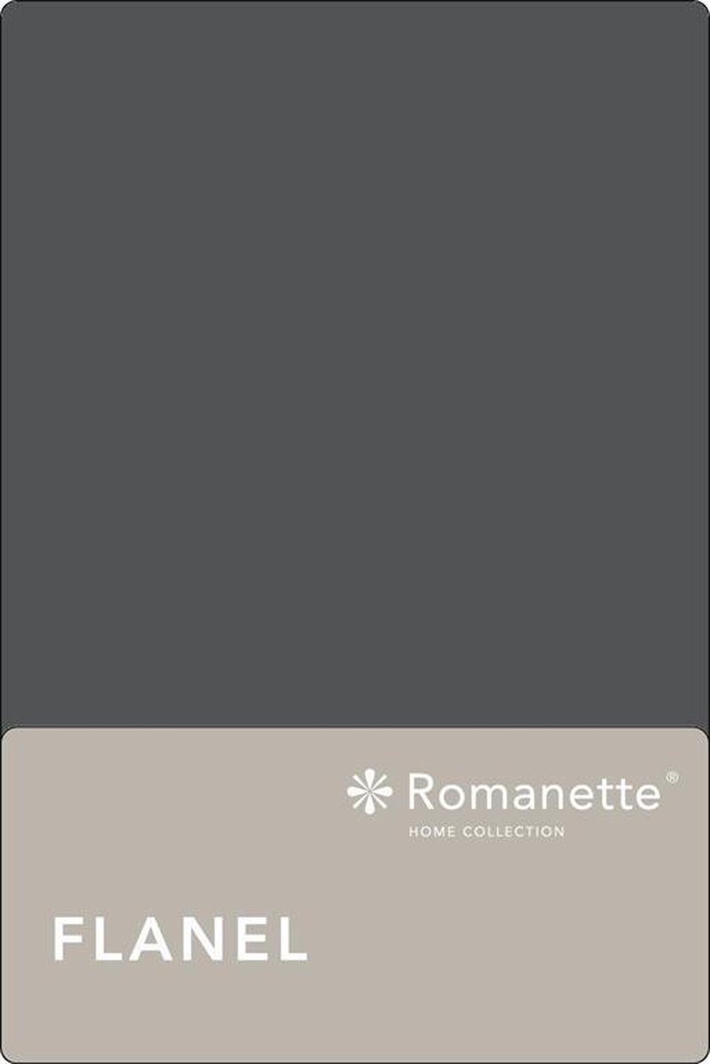 Romanette Laken Flanel Antraciet - [Antraciet], foto 2