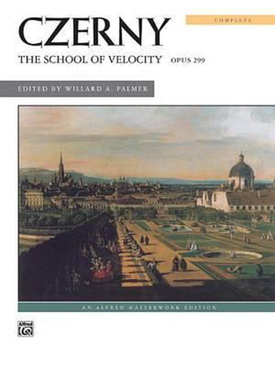 Omslag van Czerny's 'De School van Snelheid', Opus 299, compleet, bewerkt door Willard A. Palmer.