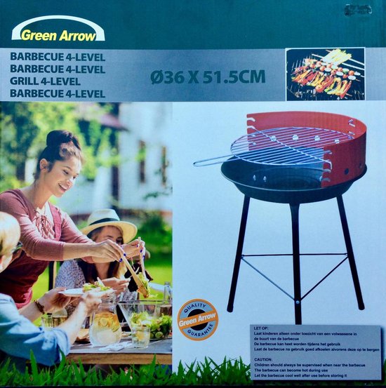 Green Arrow houtskool barbecue rond Ø31 cm - Green Arrow
