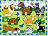 Melissa & Doug Houten huisdierenpuzzel (8-delig)