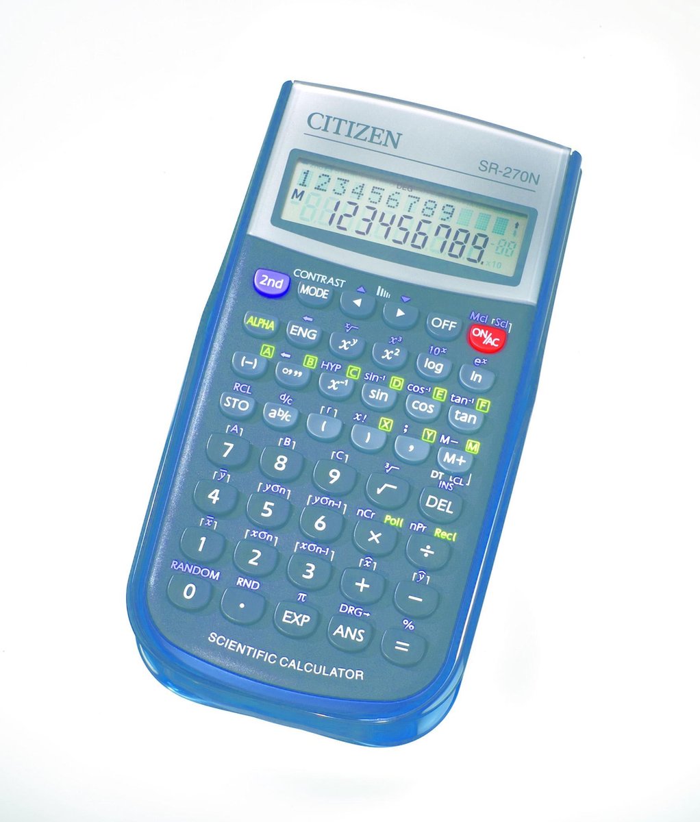 Citizen SR-270N calculator Pocket Wetenschappelijke rekenmachine Zwart