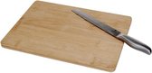 Excellent Houseware Bamboe Snijplank met Mes - 36 x 26 cm