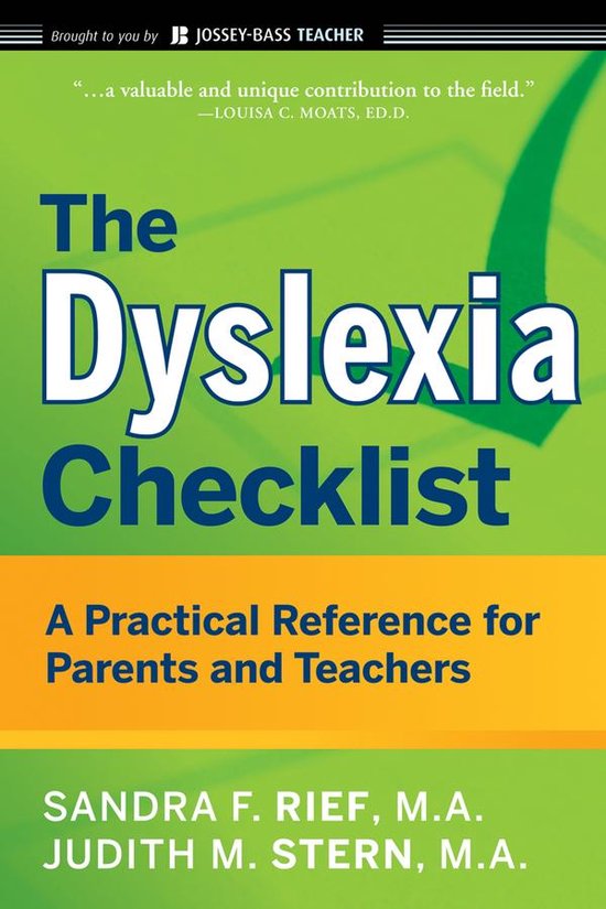 J-B Ed: Checklist 3 - The Dyslexia Checklist - cover