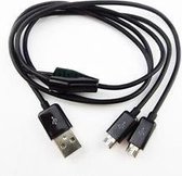 Syco Dubbele Micro USB kabel - 1 meter lang
