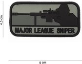 Embleem 3D PVC Major League Sniper klittenband dark grey