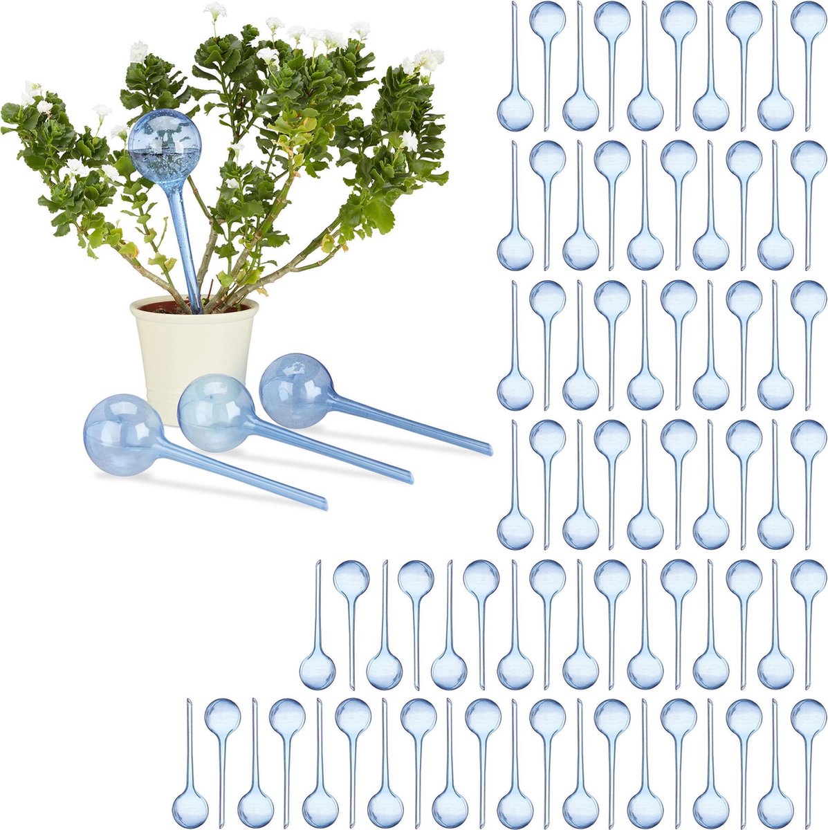 Relaxdays 80 x waterdruppelaar set 80 stuks watergeefsysteem – plantbewateringssysteem