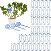 Relaxdays 80x waterdruppelaar - watergeefsysteem - plantbewateringssysteem blauw