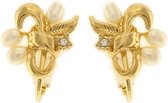 Behave® Oorclips goud-kleur met parels 2cm