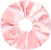 Velvet scrunchie/haarwokkel, licht roze