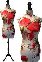 Lente flower paspop met zwart sparkling driepoot 36/38