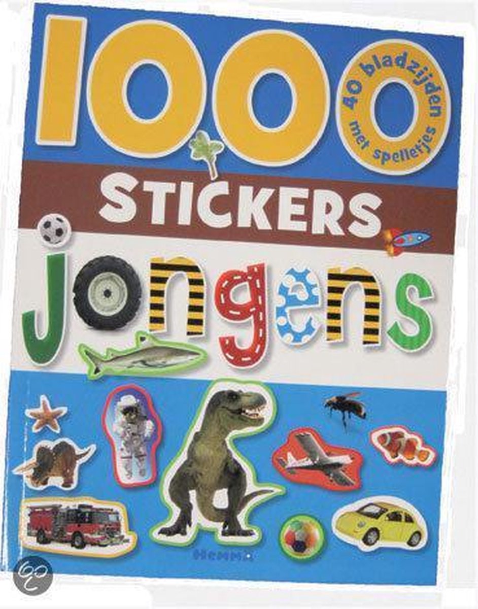 Bestaan bord Badkamer Stickerboek 1000 Stickers - Jongens | bol.com
