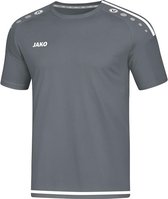 Jako Striker 2.0 Shirt Korte Mouw - Steengrijs / Wit | Maat: XL