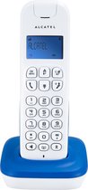 Alcatel D185 Dect telefoon - Hoge geluidskwaliteit en telefoonboek met 20 geheugens - Wit / Blauw