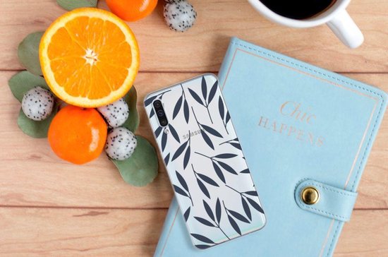 Samsung Galaxy A50 TPU Case Leaves Blue